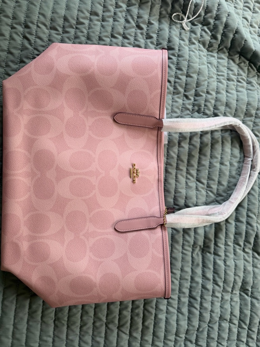 RESERVED - Coach Pink Signature Tote Bag with Coach Removable Insert - Picture 2 of 9